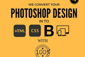 convert psd to responsive HTML