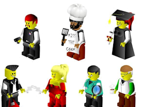 create your own lego character for business purposes, to send as a present, etc