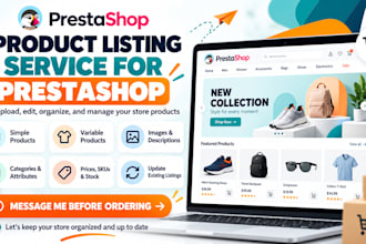 upload products and manage product listings in prestashop