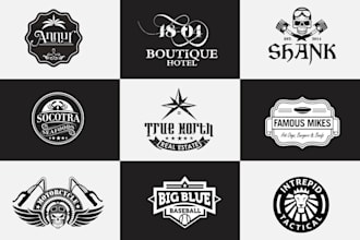 do the vintage and retro logo design