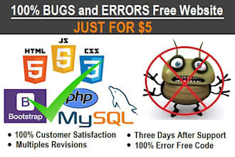 make your website 100 percent errors and bugs free