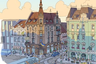 draw an awesome city for you