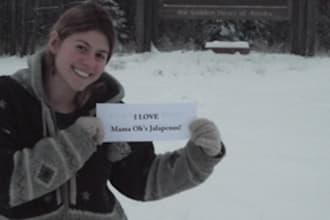 hold a sign or advertisement here in Fairbanks Alaska