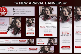 design any sizes of Google ads or web banner