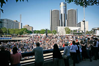 pass out your flyers in a plaza of over 95,000 people