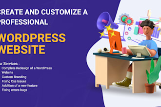 create and customize a professional wordpress website