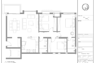 draw your architectural floor plan in autocad 2d