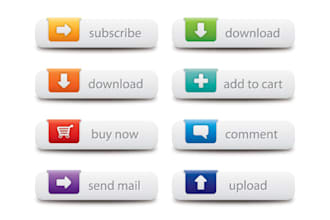 design you 5 web buttons in adobe photoshop 100 POSITIVE