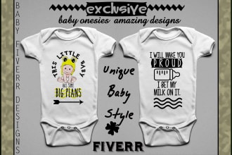 create unique baby toddler onesies tshirt designs