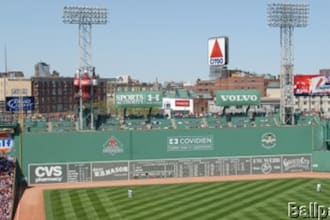hand out 50 flyers in front of fenway park before a game