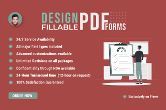 design and create fillable PDF forms