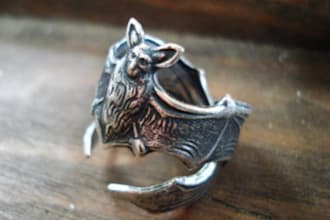 make you a sterling silver bat ring whose wings wrap around your finger