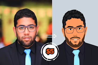 draw cartoon style portrait from your photo