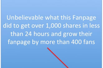 share how a fanpage generated 1,000 shares in less than 24hrs