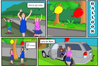 create comic page for children and adult