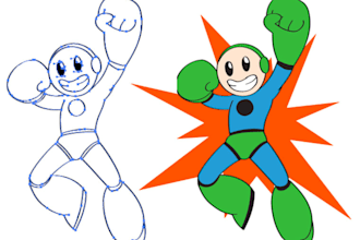 convert your sketch/drawings into a colored vector illustration