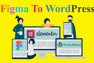 convert your figma to wordpress website using elementor