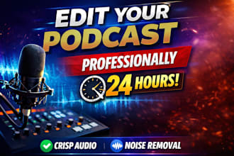 cleanup and edit your podcast in 24hrs