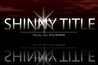 make you Amazing SHINNY intro video to promote your business