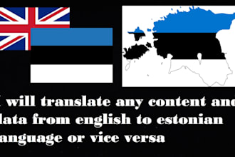 translate any content from english to estonian or vice versa