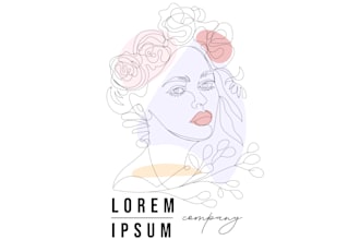 do logo in modern in one line art style