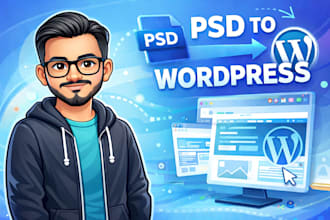 convert psd to wordpress in 1 day