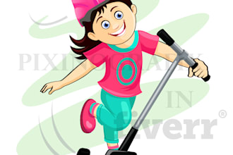 create character illustration in vector