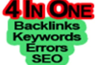 create a Super Complete SEO/Keyword/Error/Backlink Report For Your Website Manually in two days