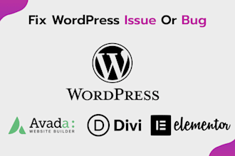 create, fix, and customize, your wordpress website any issue