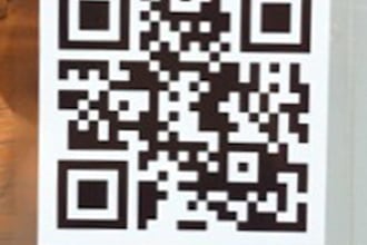 make a great QR Code graphic for a two color window sticker
