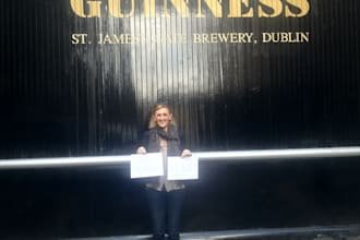 photograph any message you want in front of The most famous gate in the world St James Gate Dublin Guinness