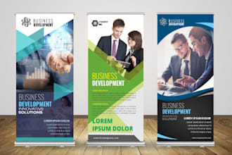 create a amazing roll up banner 24 hrs