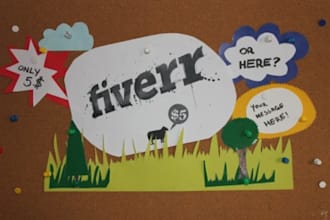write your message in a funny way on a bulletin board