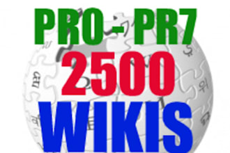 create over 2500 contextual wikis backlinks from powerful high authority sites