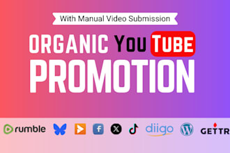 do youtube video sharing organically and manually