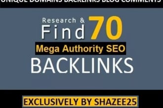 create 70,seo,link building for you