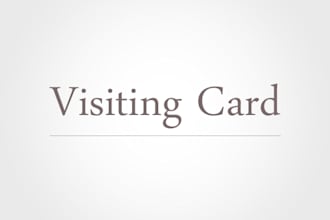 create a single or double sided visiting card