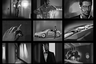 draw storyboards for film, animation, commercials