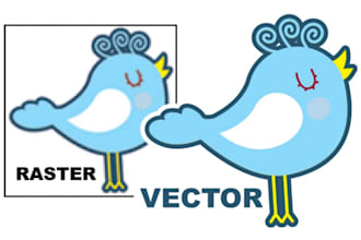 vectorise or redraw your logo draw or picture
