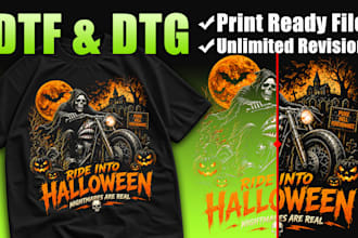 create halftone dtf dtg print ready files for t shirt