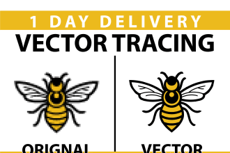 vectorize image and recreate logo