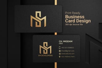 design a professional business card with logo and  stationery