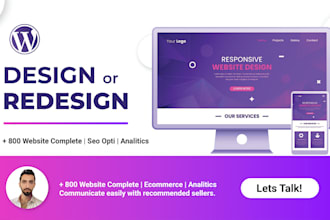 design or redesign a modern, responsive wordpress website
