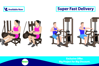 draw workout, exercise, yoga, any pose illustrations