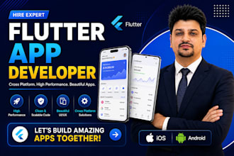 develop custom mobile apps for ios and android using flutter