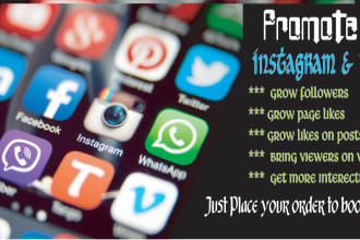 promote your facebook and instagram profiles organically