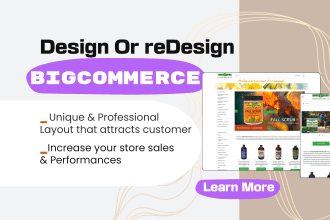 develop or redesign bigcommerce website professionally