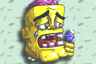 draw a stickers or cartoon character, vector illustrations