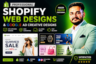 design premium shopify store banners and google display ads