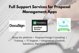 help with docusign, formstack, pandadoc, qwilr, proposify